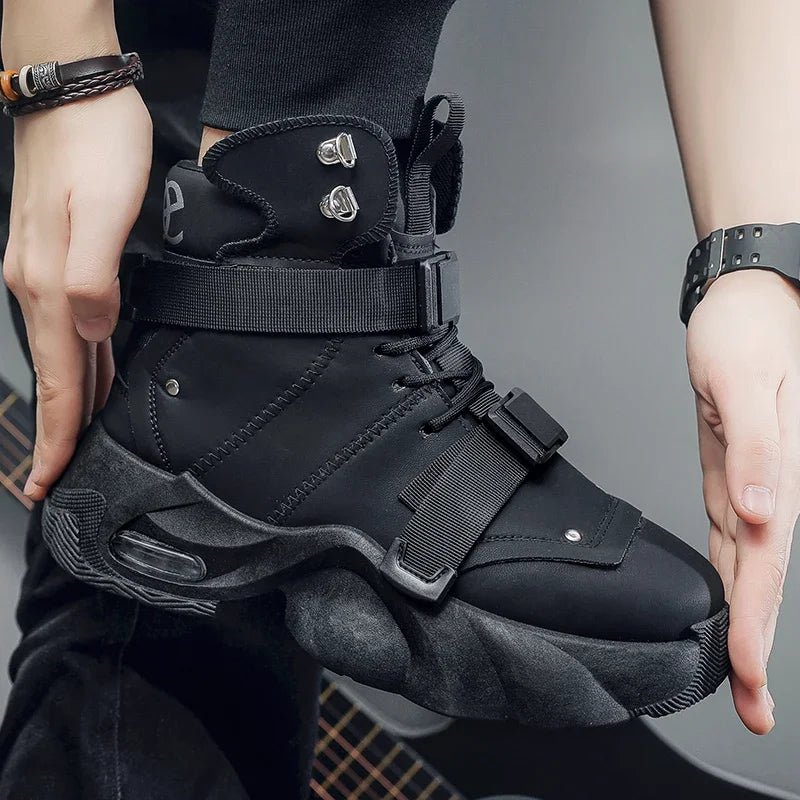 Men's Techwear Platform High Top Motorcycle Boots - ATLAS 1