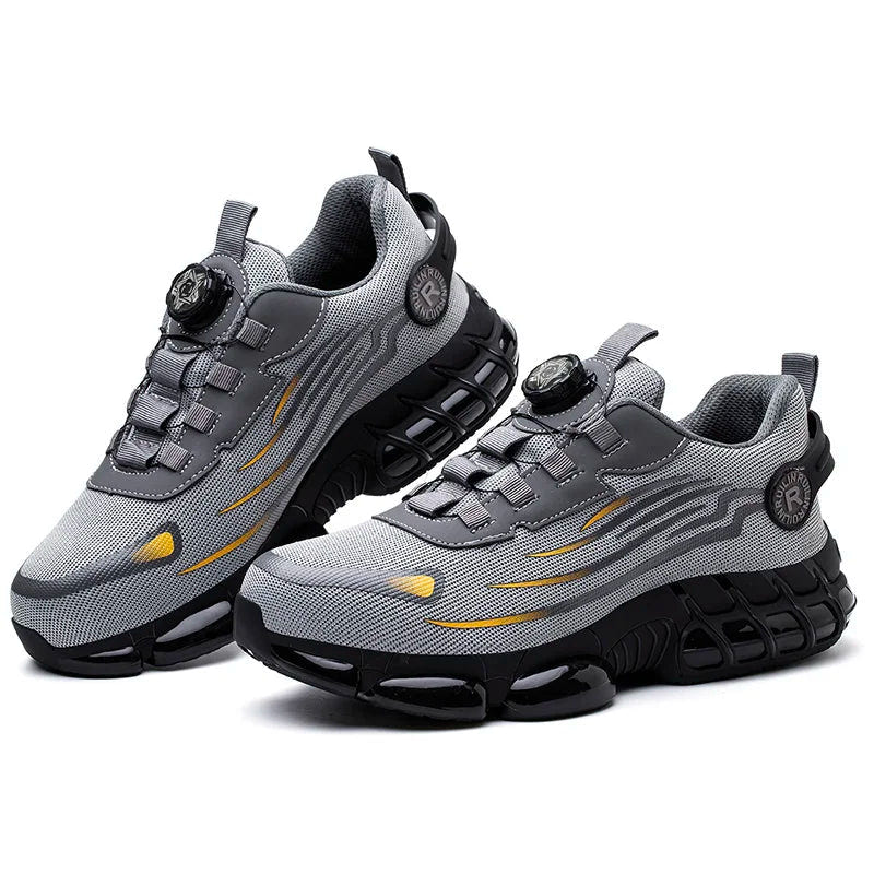 Men's Techwear Rotating Button Steel Toe Safety Shoes - ATLAS 1