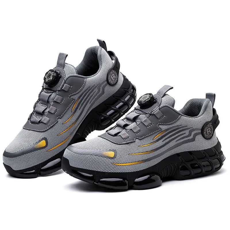 Men's Techwear Rotating Button Steel Toe Safety Shoes - ATLAS 1