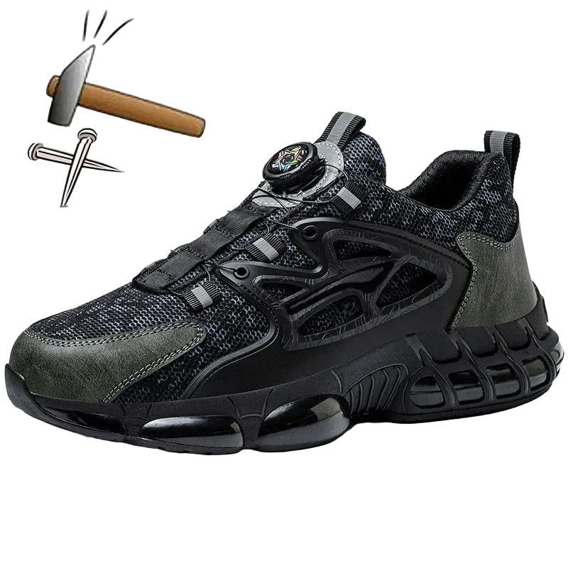 Men's Techwear Rotating Button Steel Toe Safety Shoes - ATLAS 1