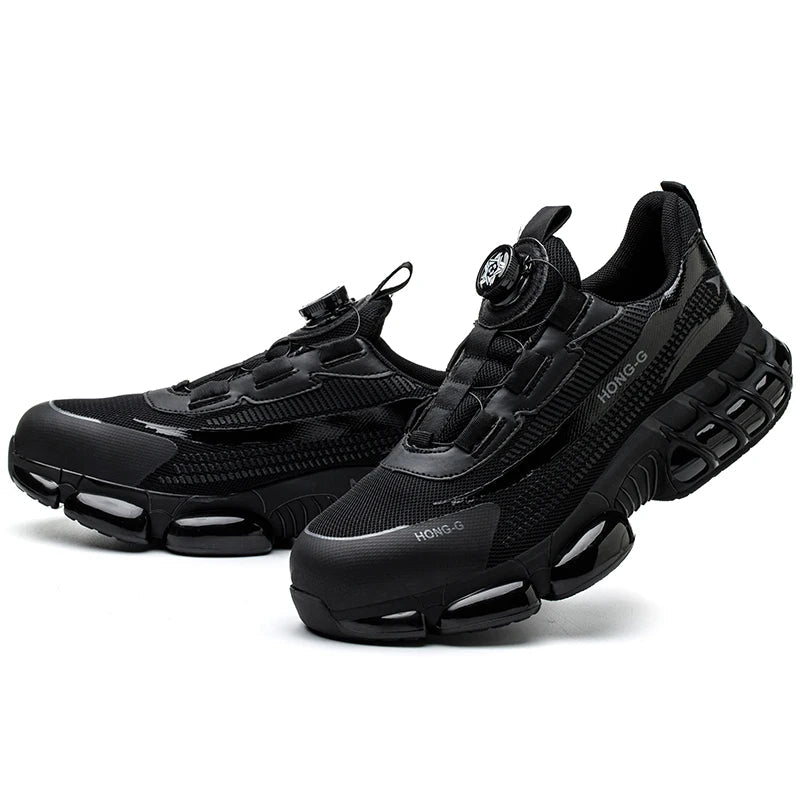 Men's Techwear Rotating Button Steel Toe Safety Shoes - ATLAS 1