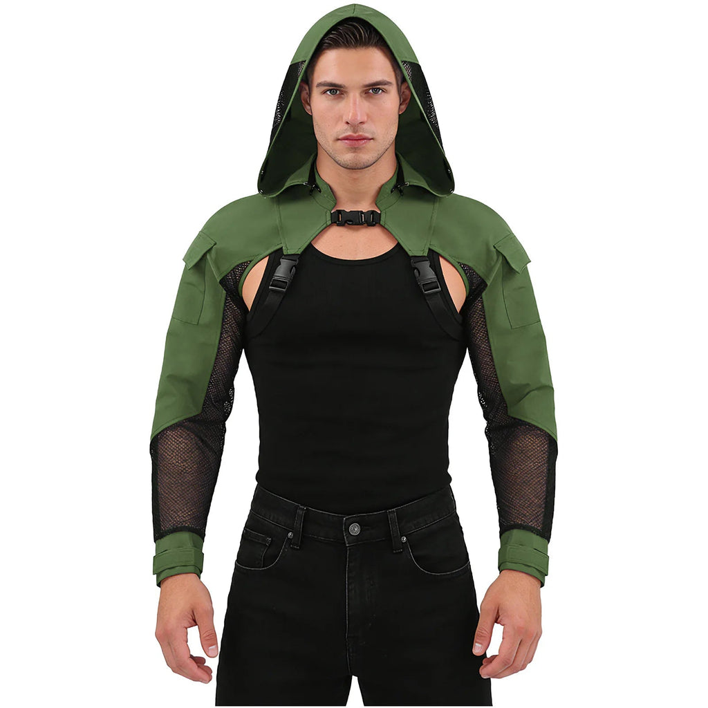 Men's Techwear Tactical Hooded Combat Mesh Jacket - ATLAS 1