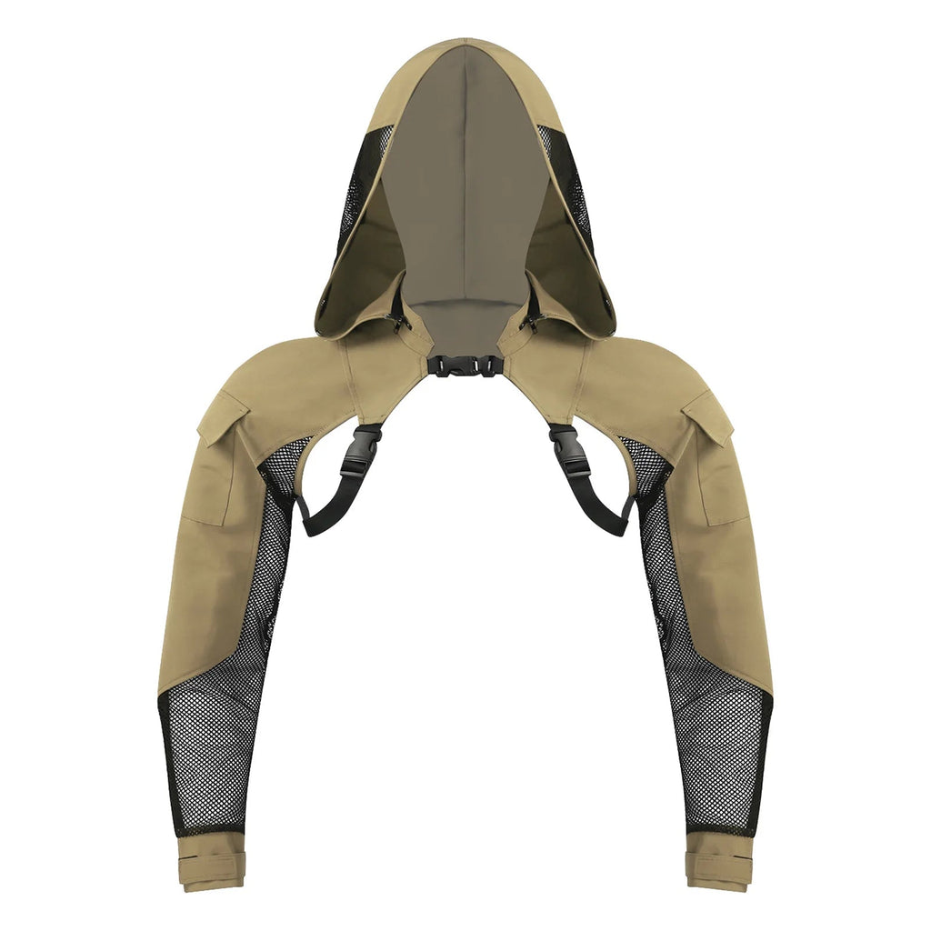 Men's Techwear Tactical Hooded Combat Mesh Crop Jacket - ATLAS 1