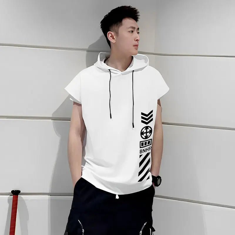 Men's Techwear Tactical Hooded Sleeveless Tank Top - ATLAS 1