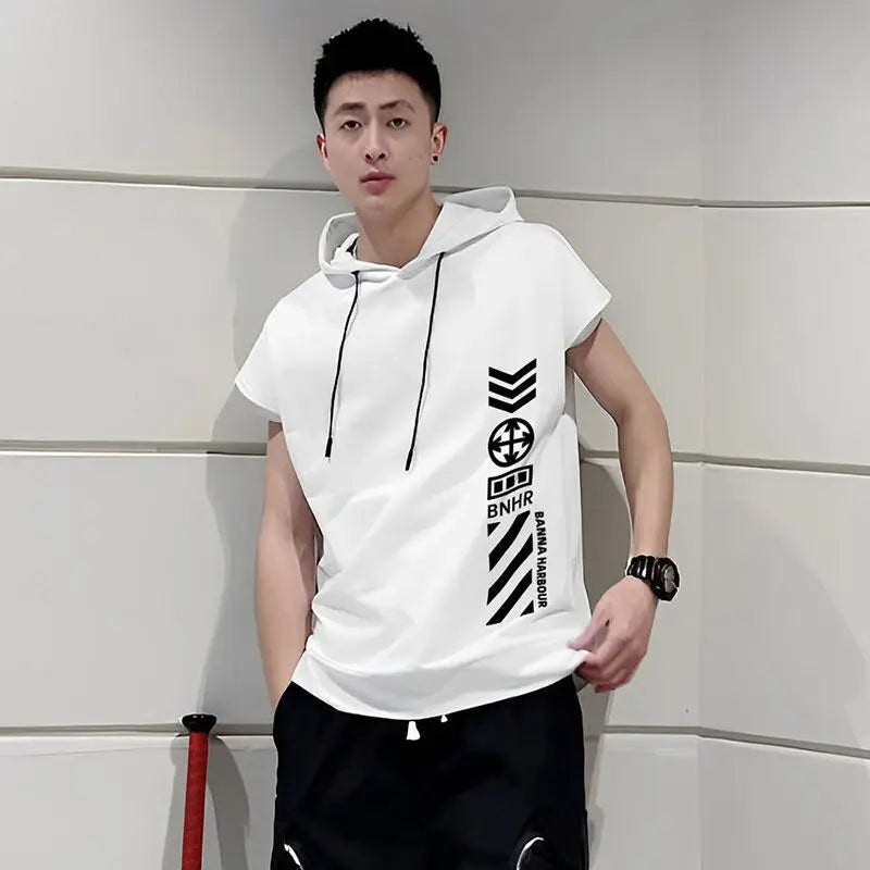 Men's Techwear Tactical Hooded Sleeveless Tank Top - ATLAS 1