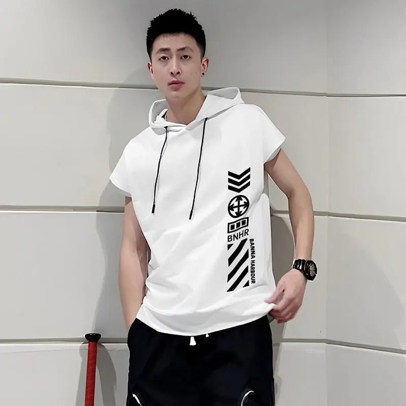Men's Techwear Tactical Hooded Sleeveless Tank Top - ATLAS 1
