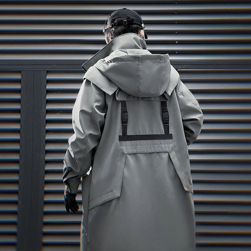 Men's Techwear Tactical Long Trench Jacket - ATLAS 1 - Techwear Store