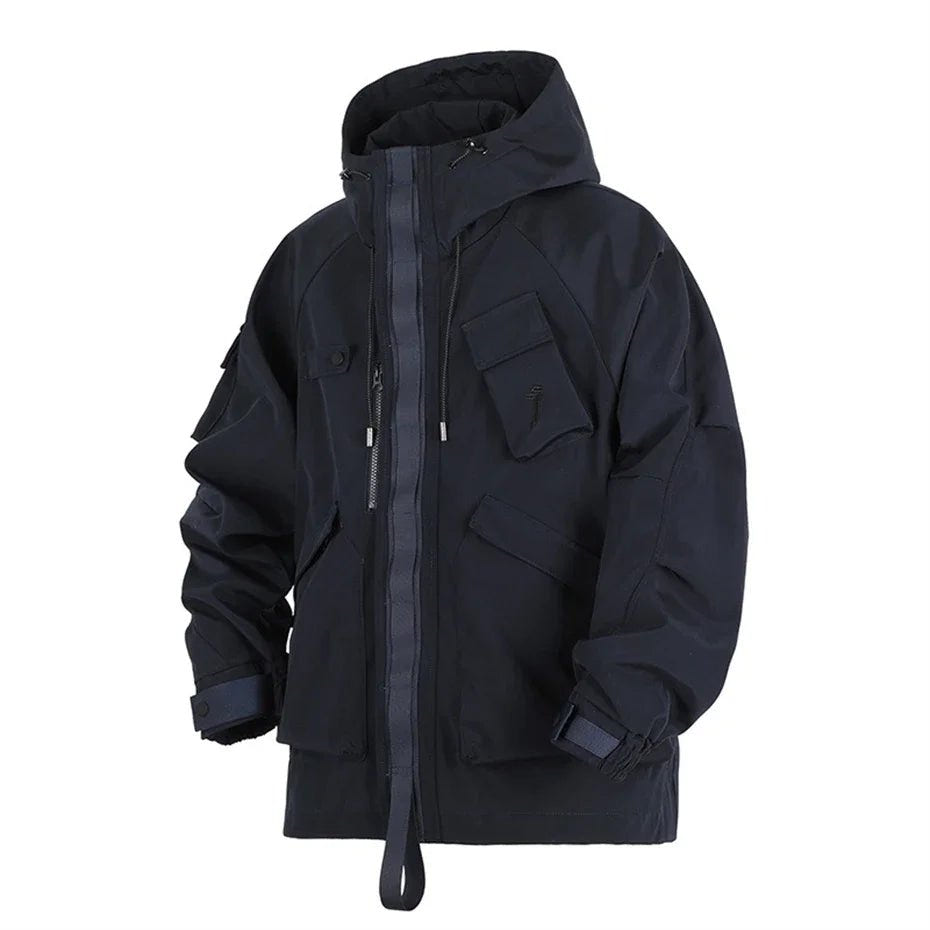 Men's Techwear Tactical Multi Pocket Hooded Windbreaker - ATLAS 1