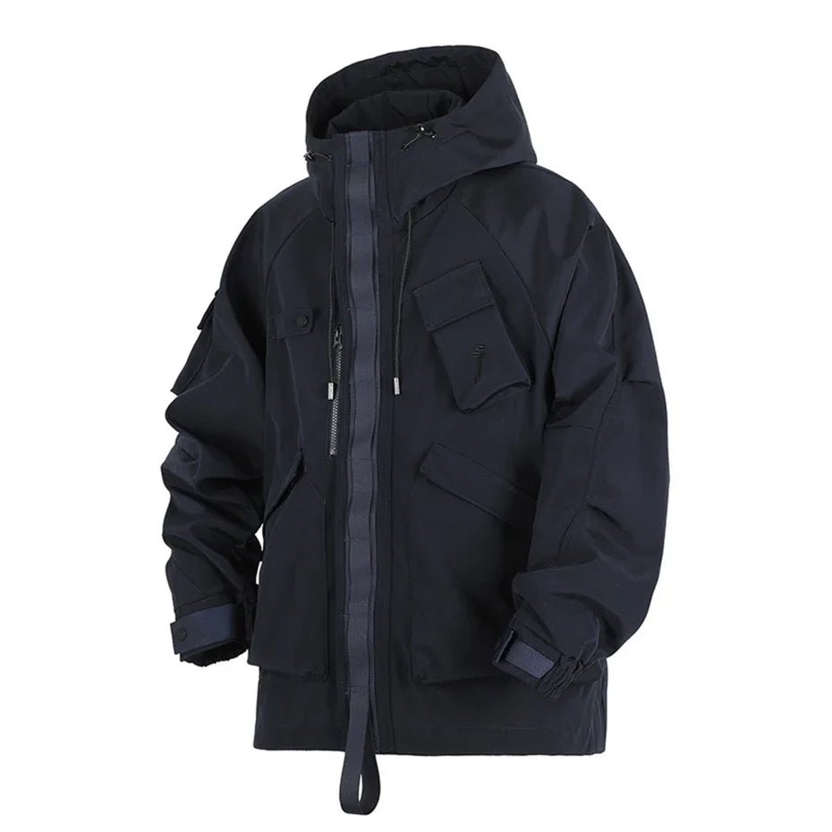 Men's Techwear Tactical Multi Pocket Hooded Windbreaker - ATLAS 1