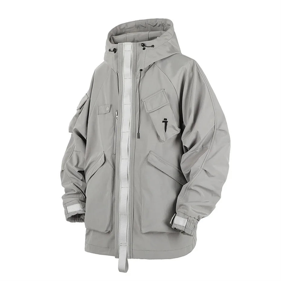 Men's Techwear Tactical Multi Pocket Hooded Windbreaker - ATLAS 1