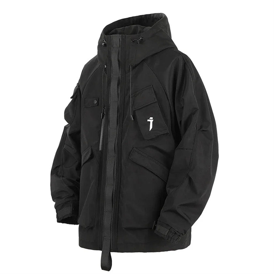 Men's Techwear Tactical Multi Pocket Hooded Windbreaker - ATLAS 1
