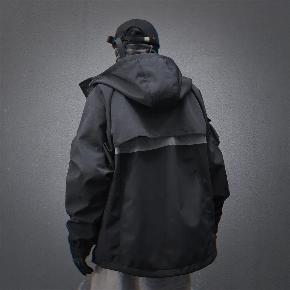 Men's Techwear Tactical Multi Pocket Hooded Windbreaker - ATLAS 1