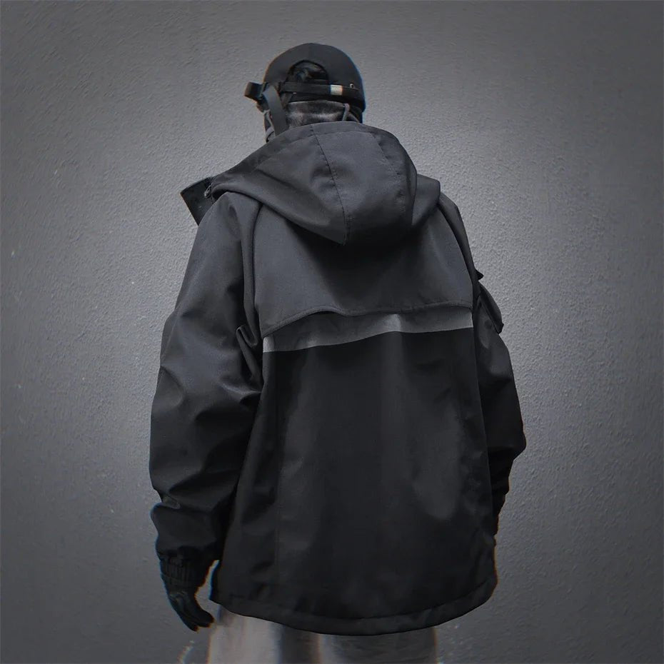 Men's Techwear Tactical Multi Pocket Hooded Windbreaker - ATLAS 1