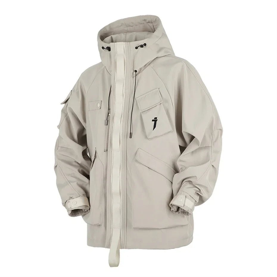 Men's Techwear Tactical Multi Pocket Hooded Windbreaker - ATLAS 1
