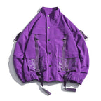 Men's Transparent Pockets Oversized Techwear Bomber Jacket - ATLAS 1