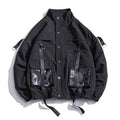 Men's Transparent Pockets Oversized Techwear Bomber Jacket - ATLAS 1