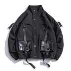 Men's Transparent Pockets Oversized Techwear Bomber Jacket - ATLAS 1