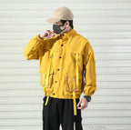 Men's Transparent Pockets Oversized Techwear Bomber Jacket - ATLAS 1