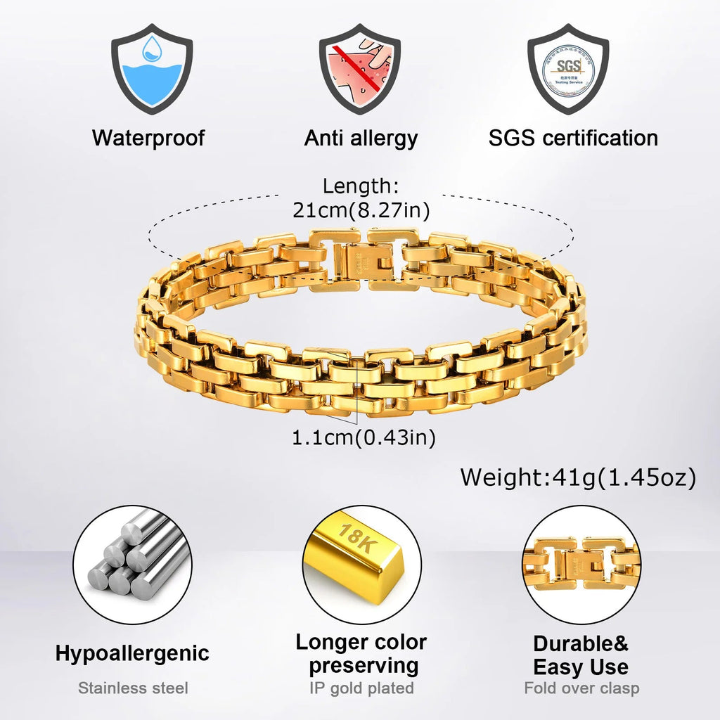 Men's Two Tone Stainless Steel Bracelet - ATLAS 1
