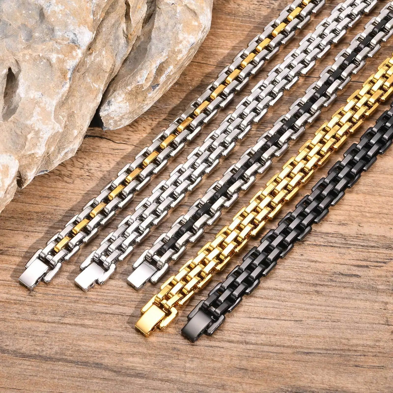 Men's Two Tone Stainless Steel Bracelet - ATLAS 1