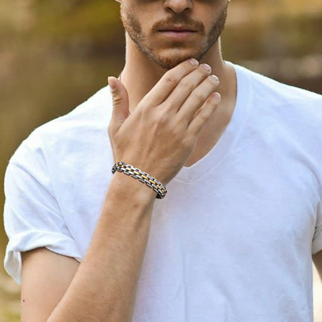 Men's Two Tone Stainless Steel Bracelet - ATLAS 1