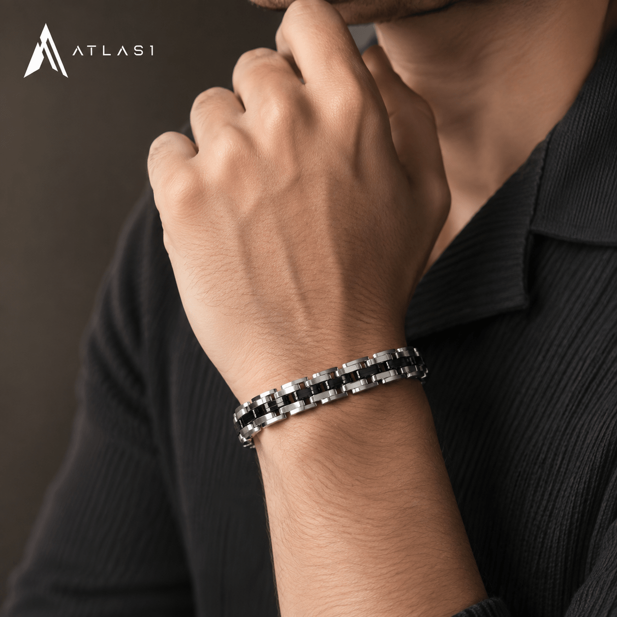 Men's Two Tone Stainless Steel Bracelet - ATLAS 1