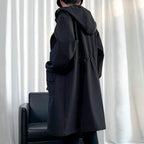 Men's Waterproof Long Rain Jacket Hooded Hiking Travel Rainwear - ATLAS 1