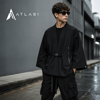 Men's Techwear Robe Cardigan Jacket