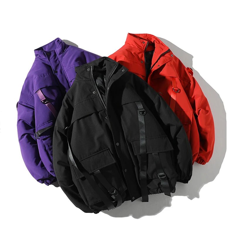 Men’s Winter Ribbons Pocket Padded Parka Jacket - ATLAS 1