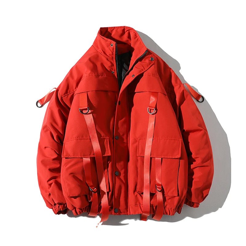 Men’s Winter Ribbons Pocket Padded Parka Jacket - ATLAS 1