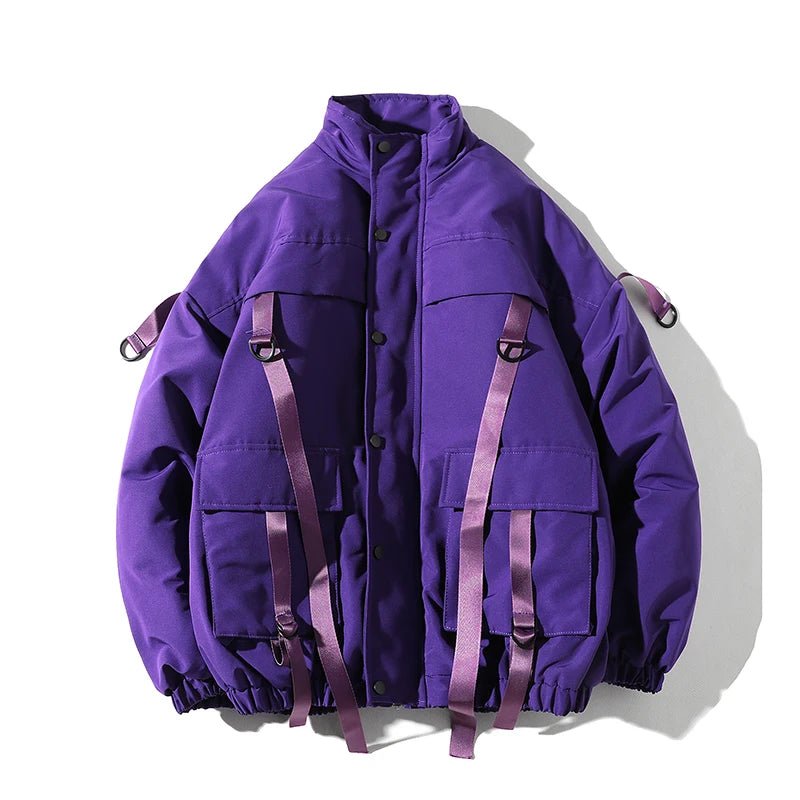Men’s Winter Ribbons Pocket Padded Parka Jacket - ATLAS 1