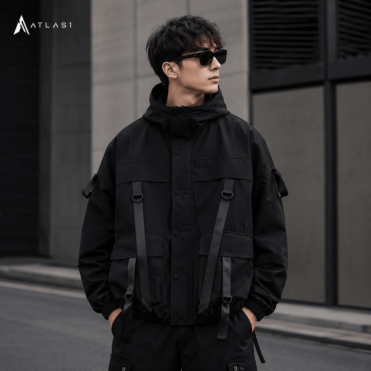 Men’s Winter Ribbons Pocket Padded Parka Jacket - ATLAS 1