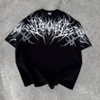 Men's Y2K Cyberpunk Gothic Graphic Tee - ATLAS 1 - Techwear Store