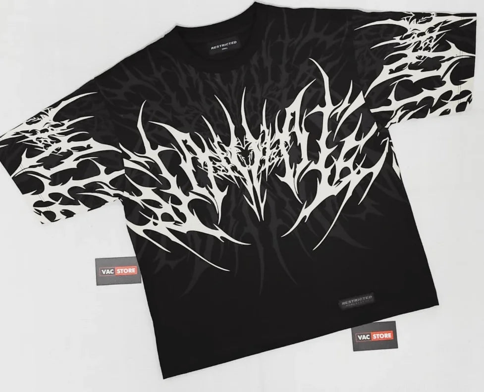 Men's Y2K Cyberpunk Gothic Graphic Tee - ATLAS 1 - Techwear Store