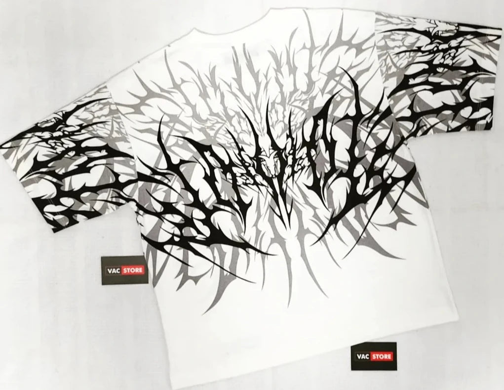 Men's Y2K Cyberpunk Gothic Graphic Tee - ATLAS 1 - Techwear Store