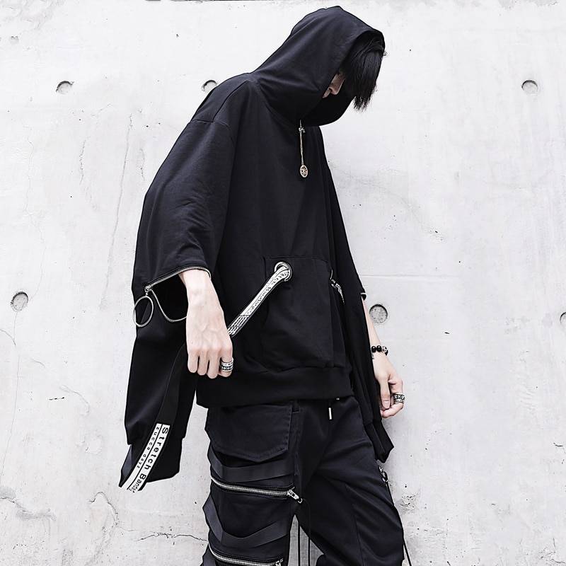 Men's Zipper Sleeve Techwear Hoodie - ATLAS 1