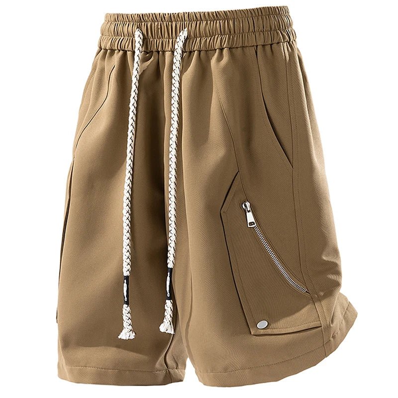 Minimal Techwear Cotton Five Point Shorts - ATLAS 1