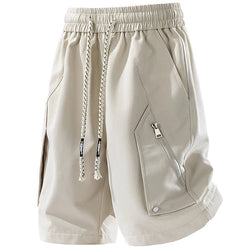 Minimal Techwear Cotton Five Point Shorts - ATLAS 1