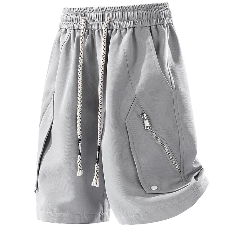 Minimal Techwear Cotton Five Point Shorts - ATLAS 1
