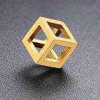 Minimalist Cube Charm Chain Necklace - ATLAS 1