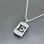 Modern Alphabet Tag Pendant Necklace - ATLAS 1