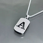 Modern Alphabet Tag Pendant Necklace - ATLAS 1