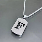 Modern Alphabet Tag Pendant Necklace - ATLAS 1