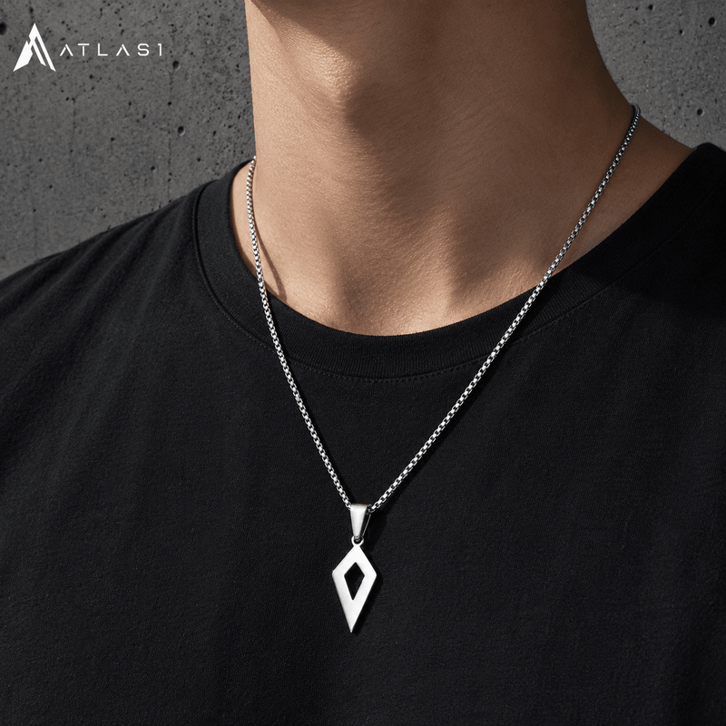 Modern Beveled Star Chain Necklace - ATLAS 1
