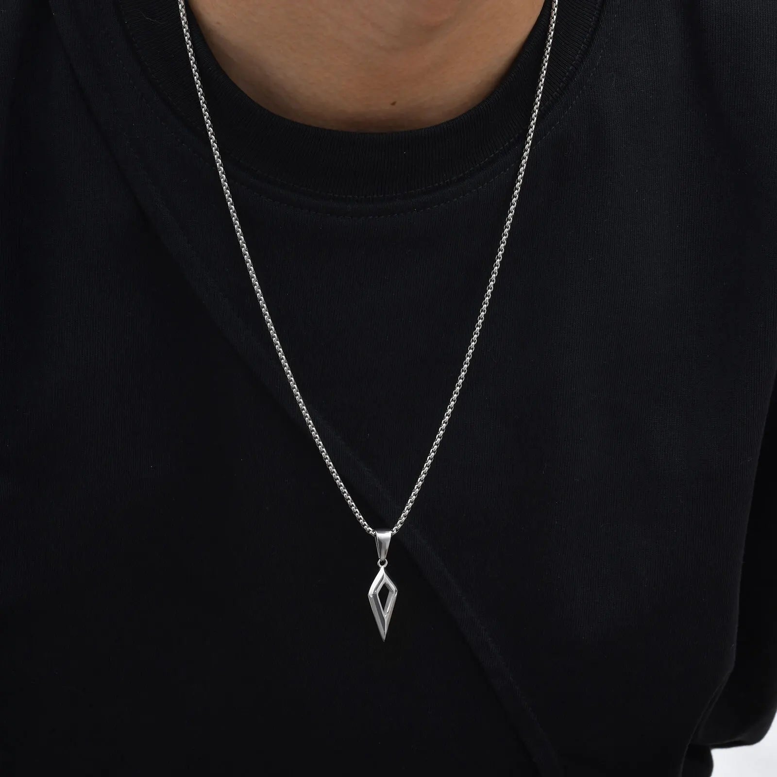Modern Beveled Star Chain Necklace - ATLAS 1