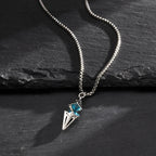Modern Blue Stone Stainless Steel Necklace - ATLAS 1 - Techwear Store