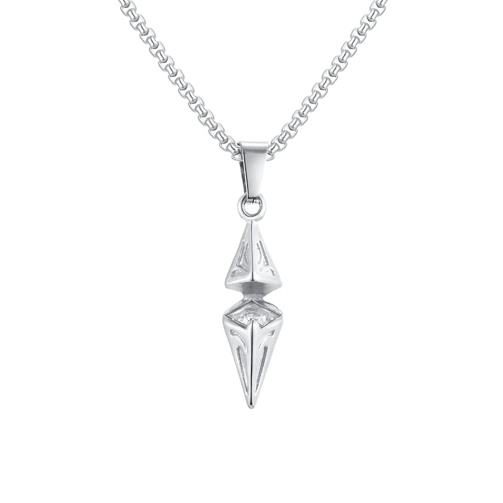 Modern Blue Stone Stainless Steel Necklace - ATLAS 1 - Techwear Store