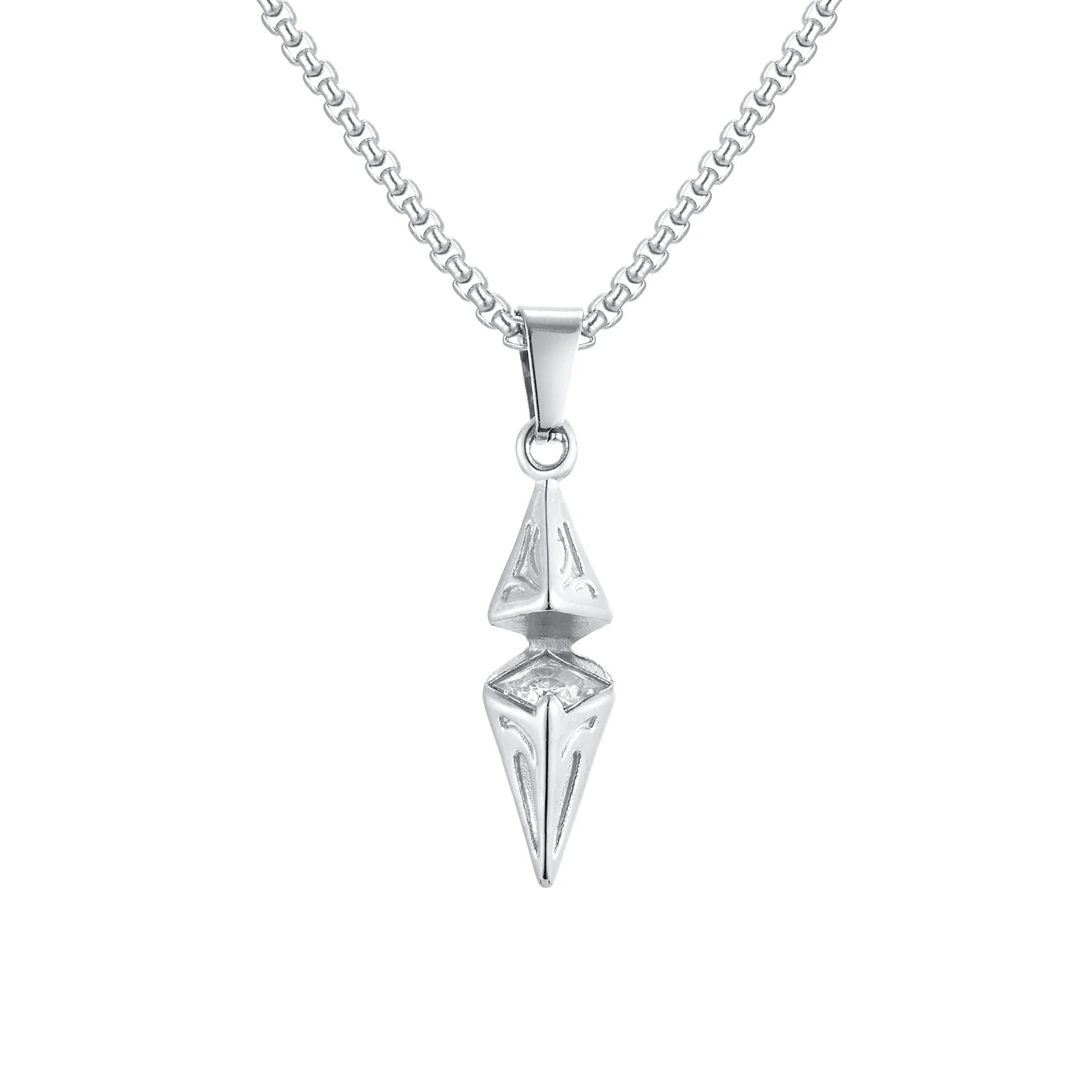 Modern Blue Stone Stainless Steel Necklace - ATLAS 1 - Techwear Store