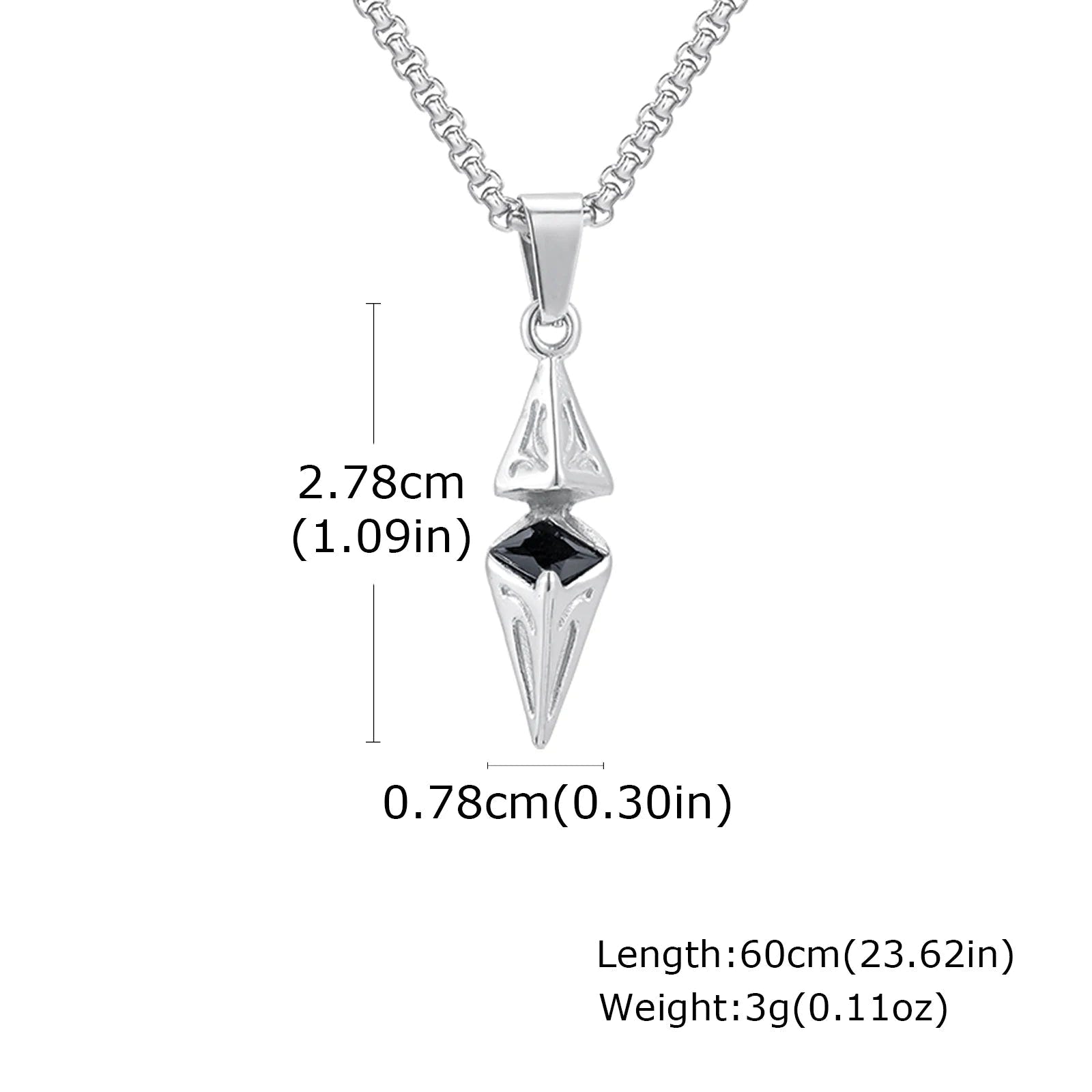 Modern Blue Stone Stainless Steel Necklace - ATLAS 1 - Techwear Store