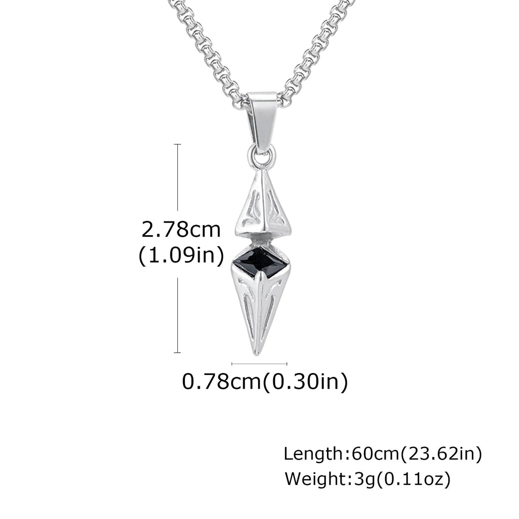 Modern Blue Stone Stainless Steel Necklace - ATLAS 1 - Techwear Store